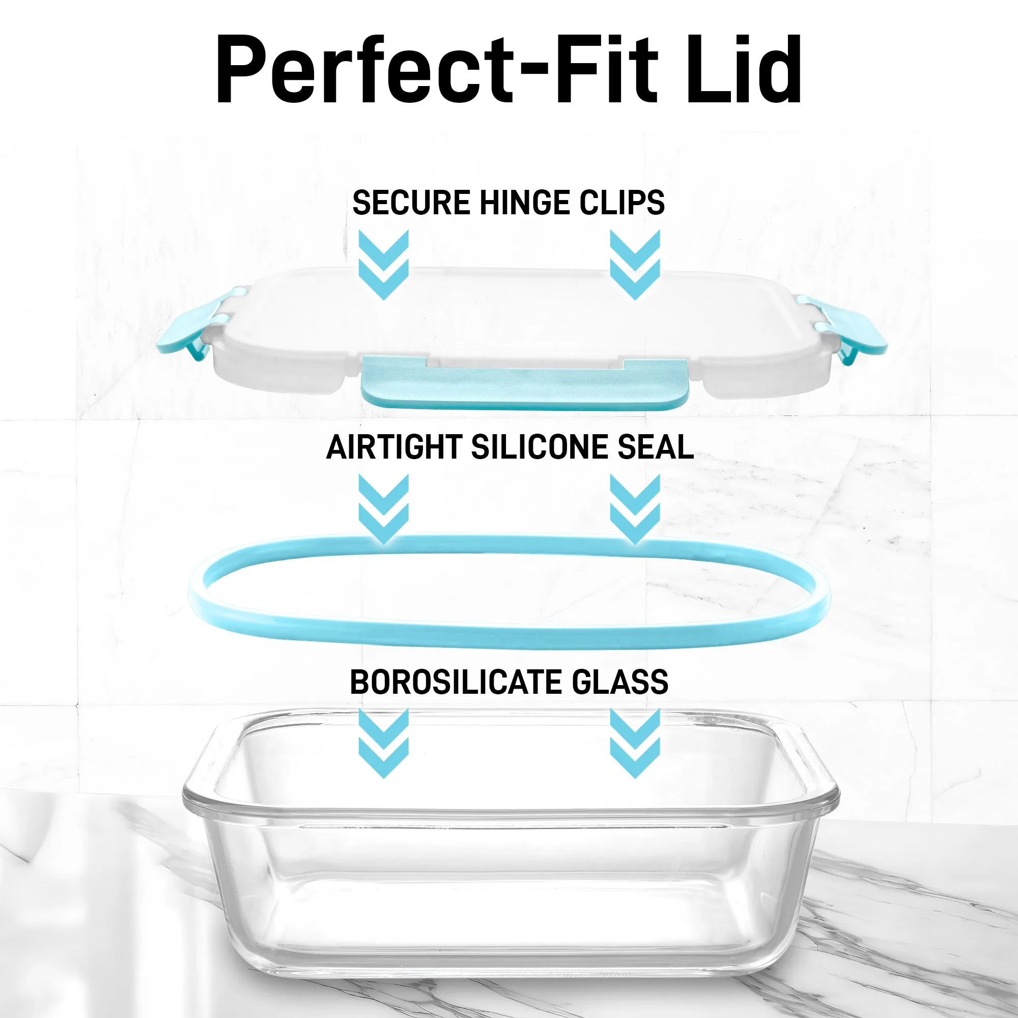 12-Pack Leakproof Glass Storage Containers with Lids