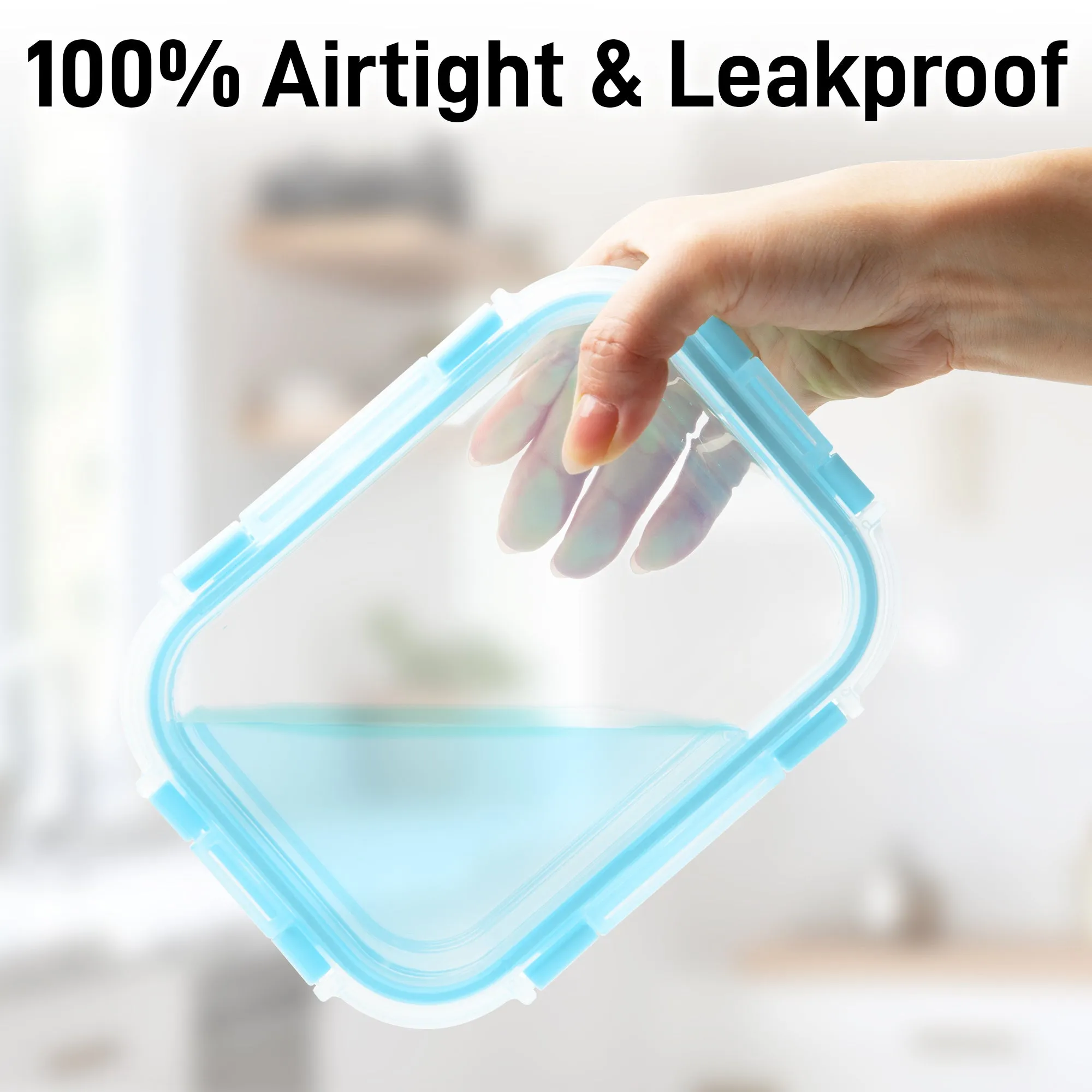 12-Pack Leakproof Glass Storage Containers with Lids