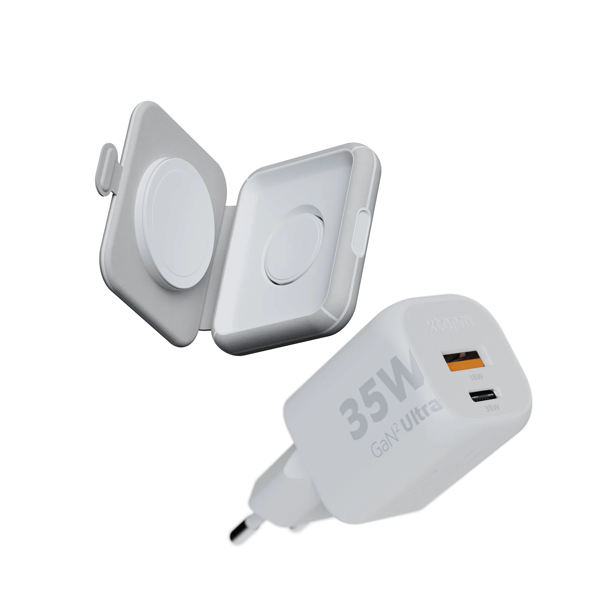 2in1 Foldable Wireless Travel Charger   35W Fastcharger Bundle