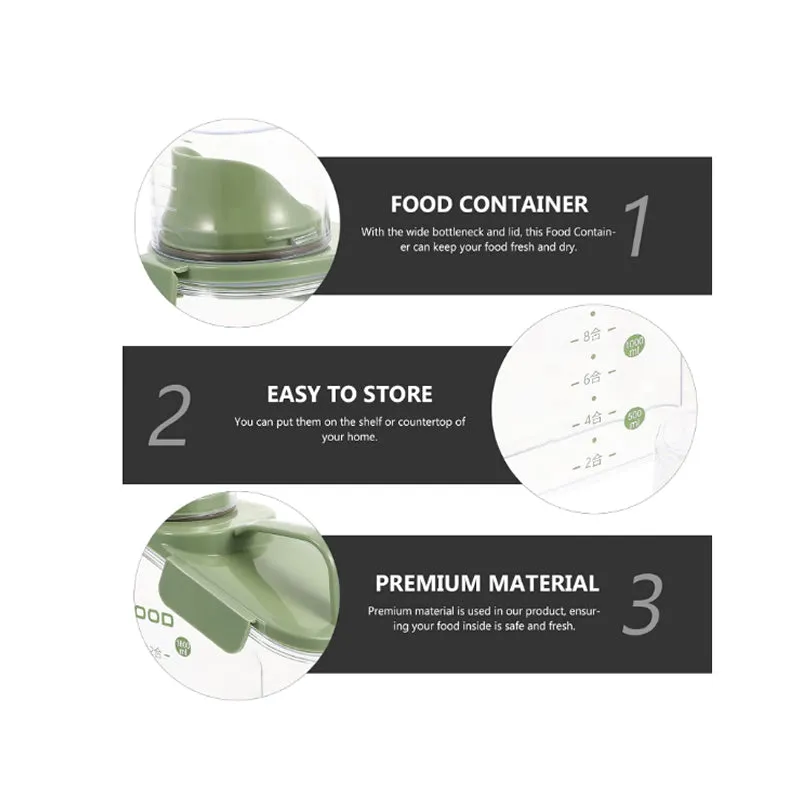 2L Leakproof Bpa-Free Food Storage Container With Lid Ib-184 Green