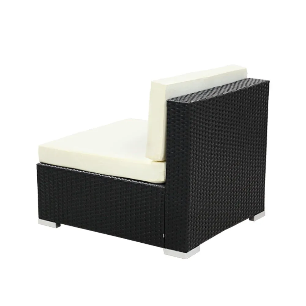 2PC Outdoor Sofa Set With White Cushions