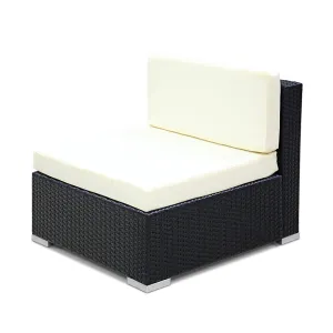 2PC Outdoor Sofa Set With White Cushions