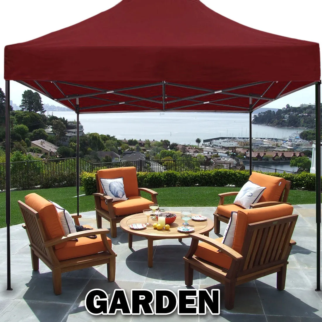3x3m Pop-Up Gazebo | Outdoor Folding Marquee | Party Camping Market Canopy | Red
