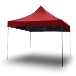3x3m Pop-Up Gazebo | Outdoor Folding Marquee | Party Camping Market Canopy | Red
