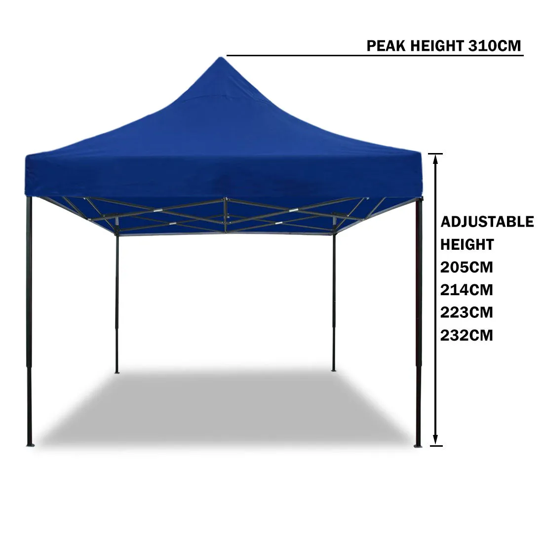 3x3m Pop-Up Gazebo | Outdoor Folding Tent | Marquee Market Canopy | Blue