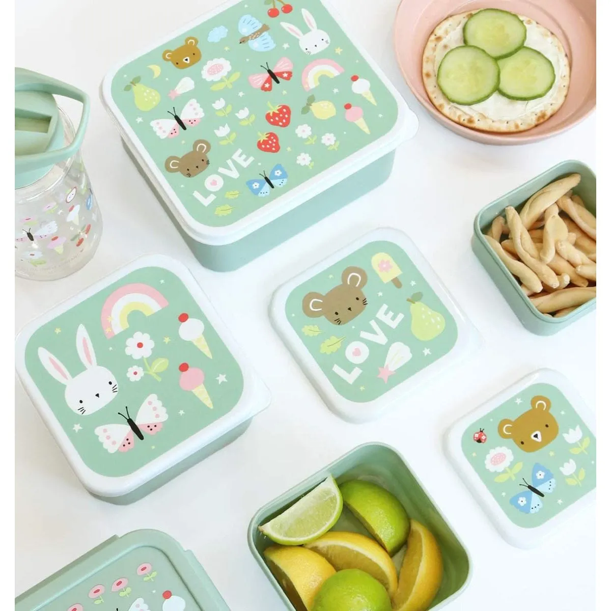 A Little Lovely Company Lunch & Snack Box Set: Joy