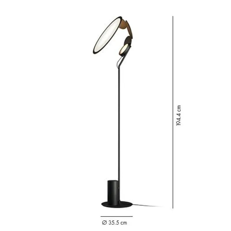 Adjustable Round Reflective Floor Lamp
