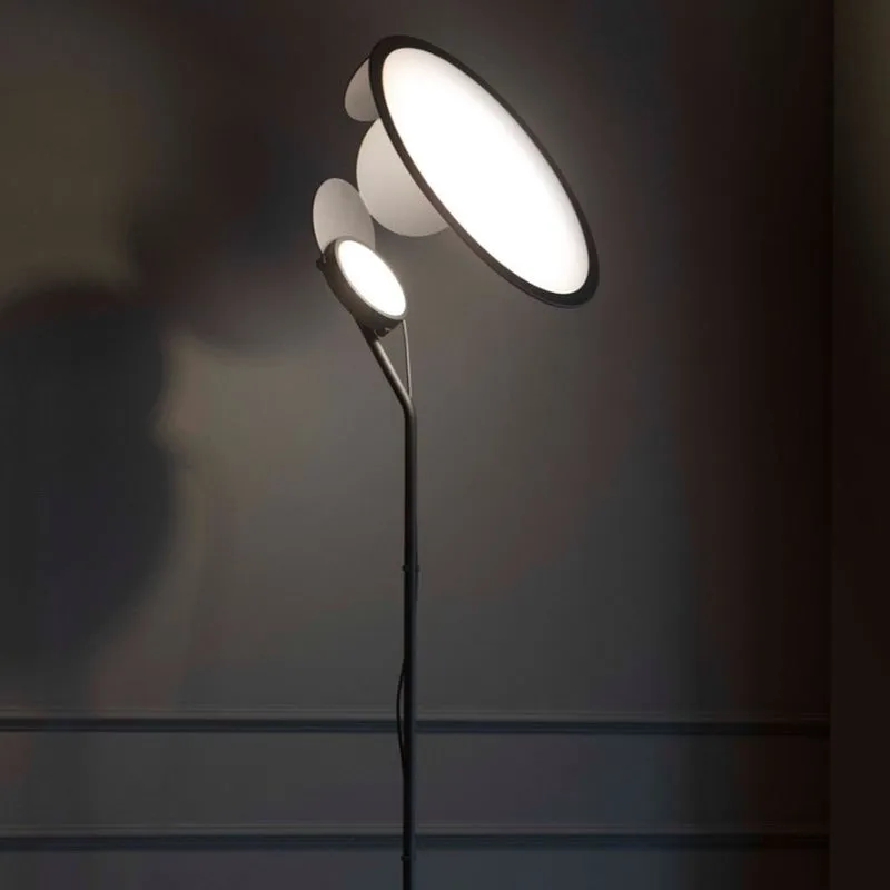 Adjustable Round Reflective Floor Lamp