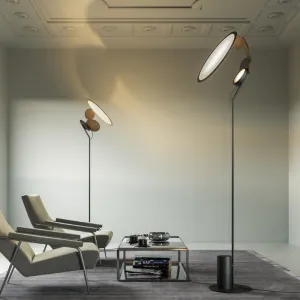 Adjustable Round Reflective Floor Lamp