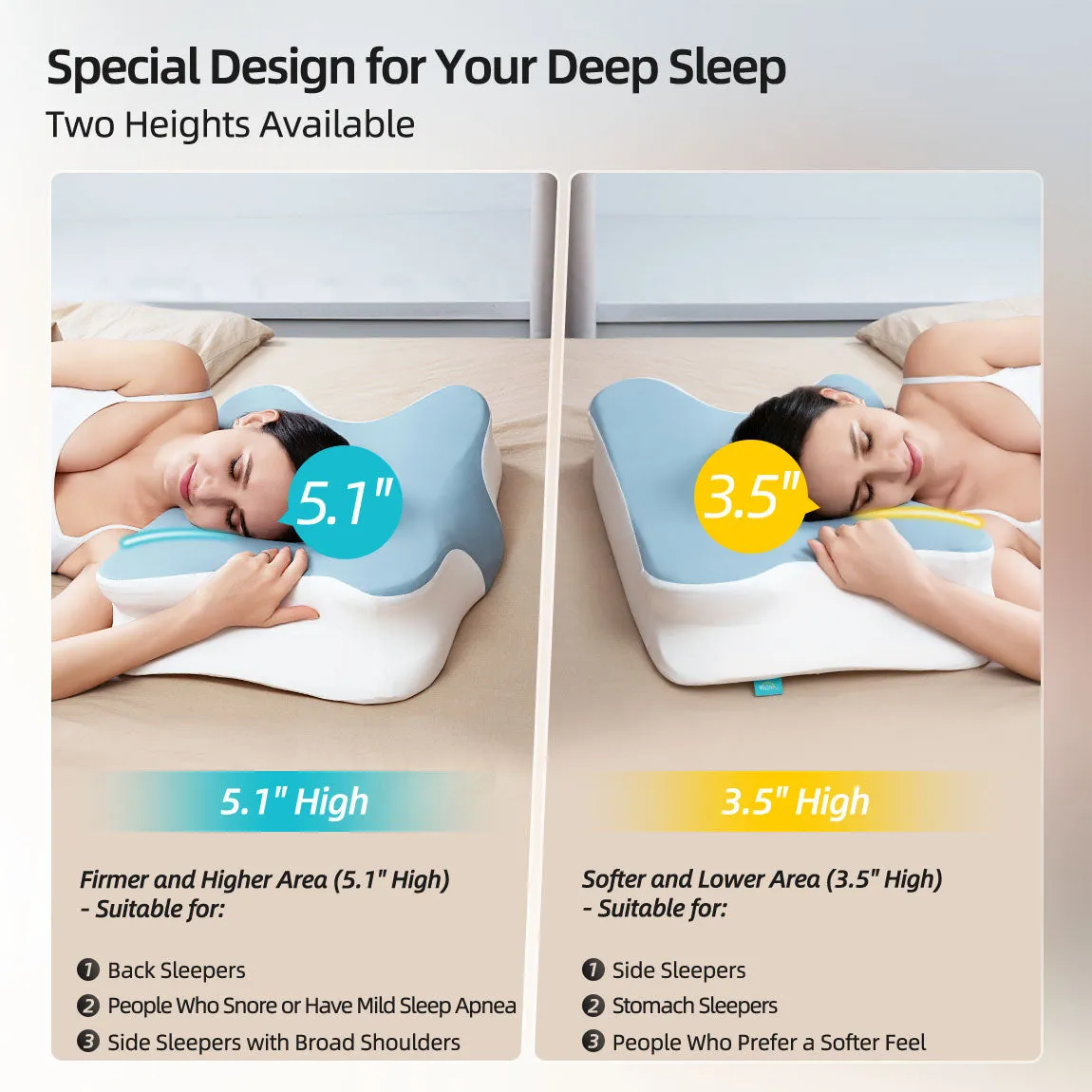 ALLJOY Cervical Memory Foam Pillow