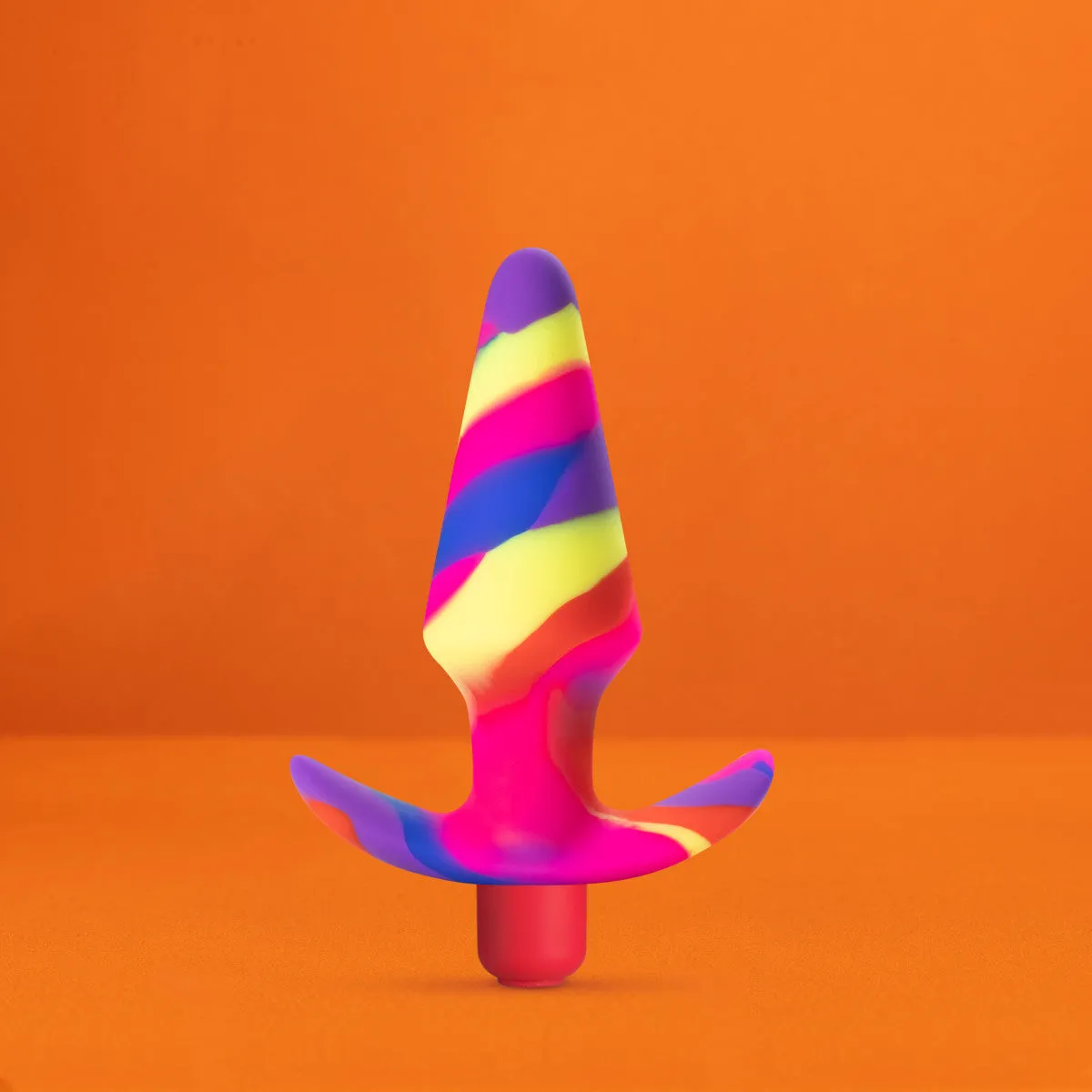 Avant By Blush® | Free Spirit Scarlet: Artisan 5 Inch Vibrating Stayput™ Butt Plug - Elegantly Made with Smooth Ultrasilk® Purio™ Silicone