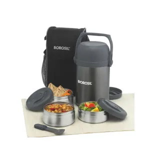 Borosil Hot n Fresh Lunchbox, 3 container