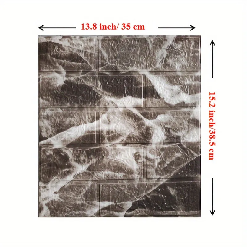 Brick Pattern 3D Wall Tile Stickers  Easy Application  Cleaning