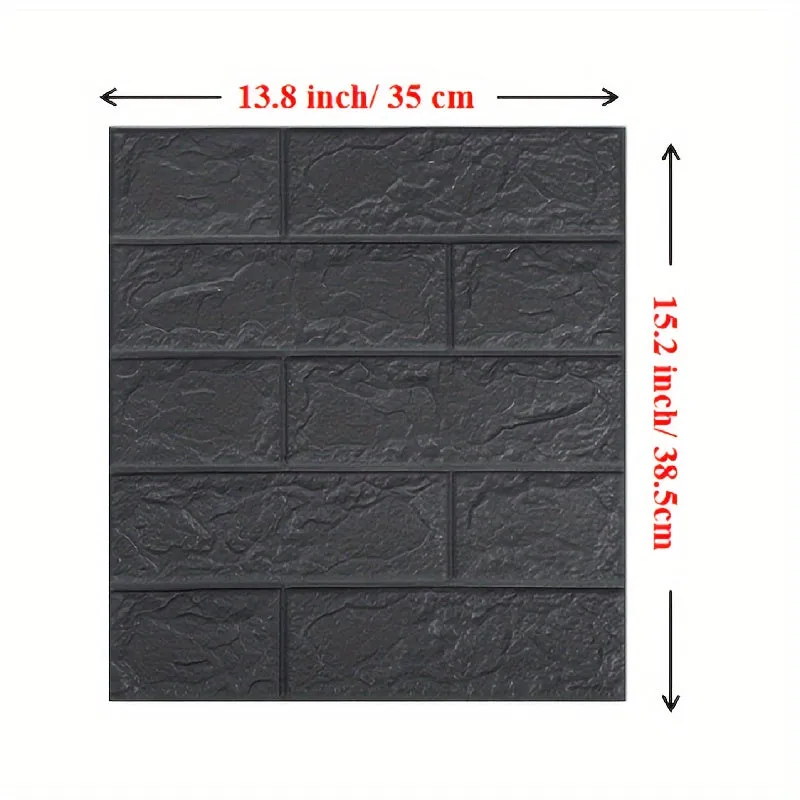 Brick Pattern 3D Wall Tile Stickers  Easy Application  Cleaning