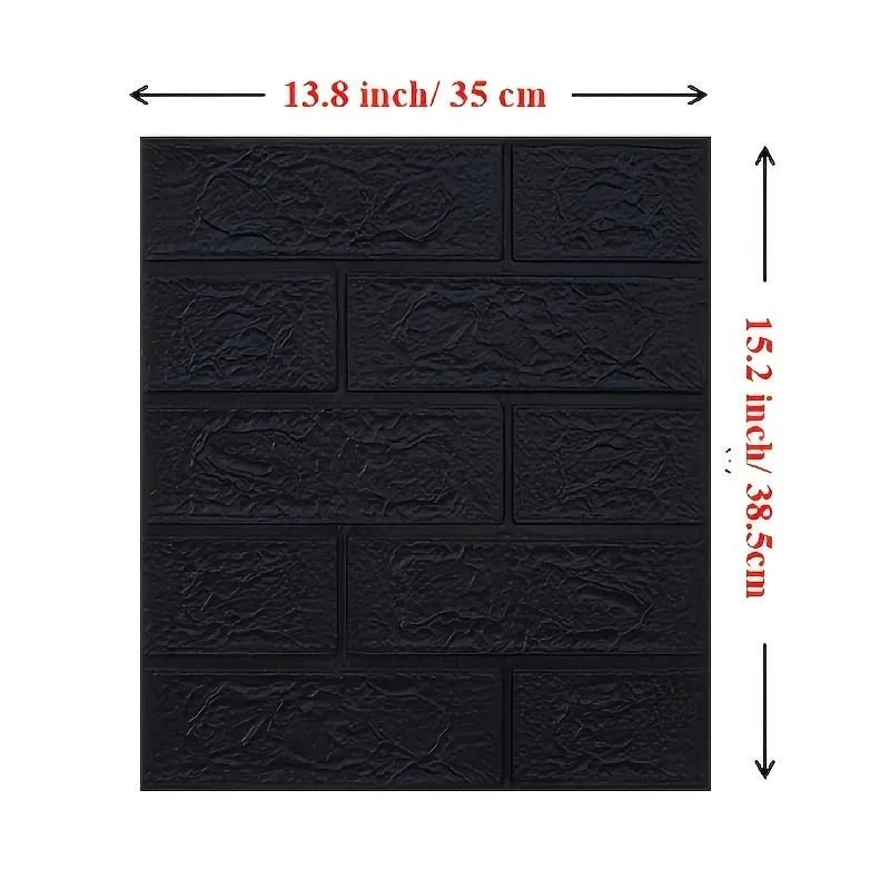 Brick Pattern 3D Wall Tile Stickers  Easy Application  Cleaning