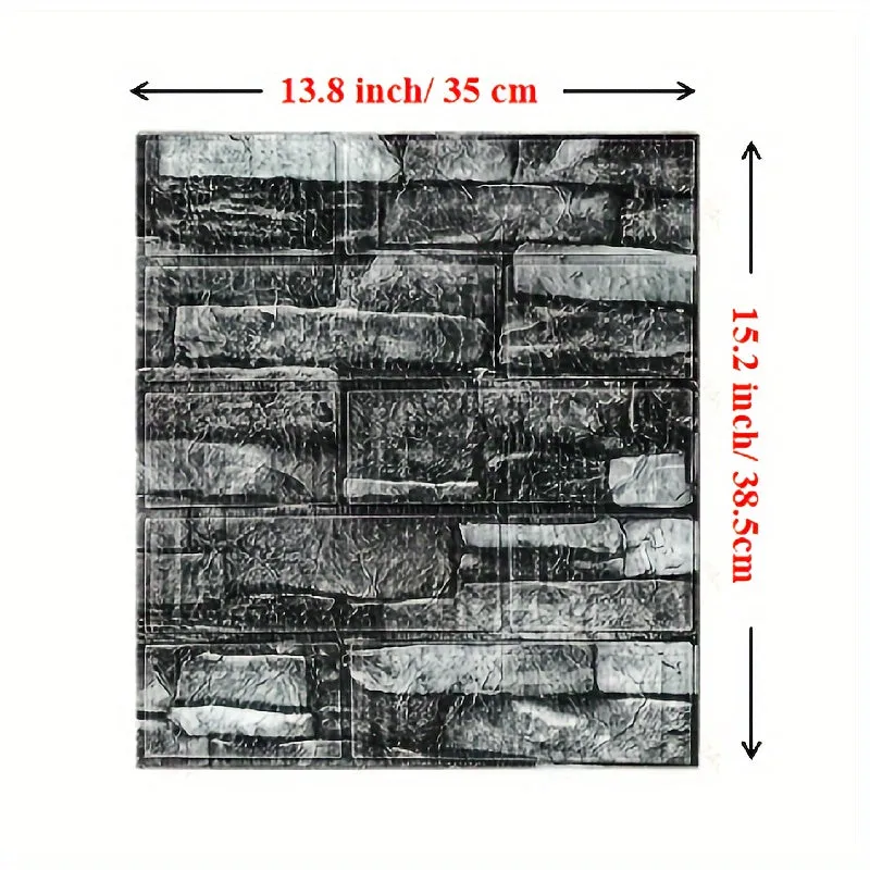 Brick Pattern 3D Wall Tile Stickers  Easy Application  Cleaning
