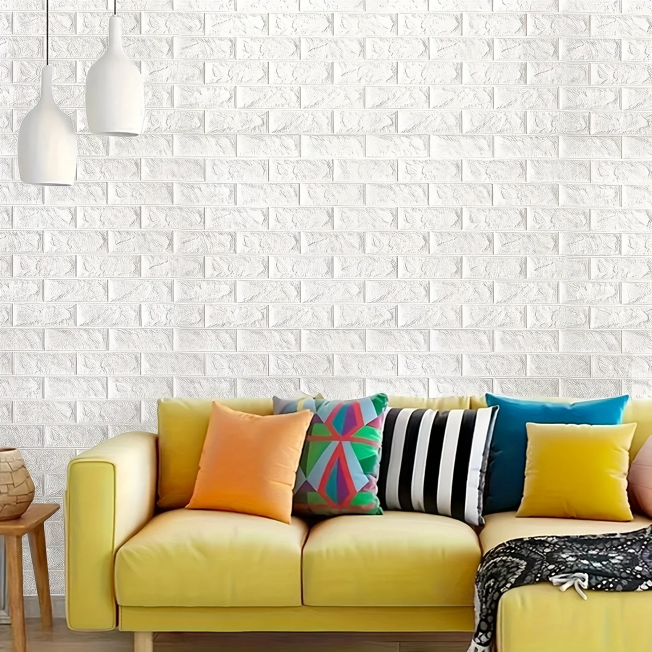 Brick Pattern 3D Wall Tile Stickers  Easy Application  Cleaning