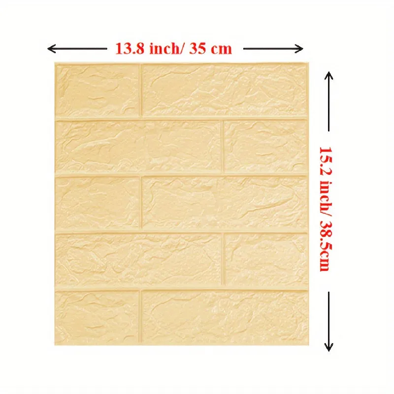 Brick Pattern 3D Wall Tile Stickers  Easy Application  Cleaning