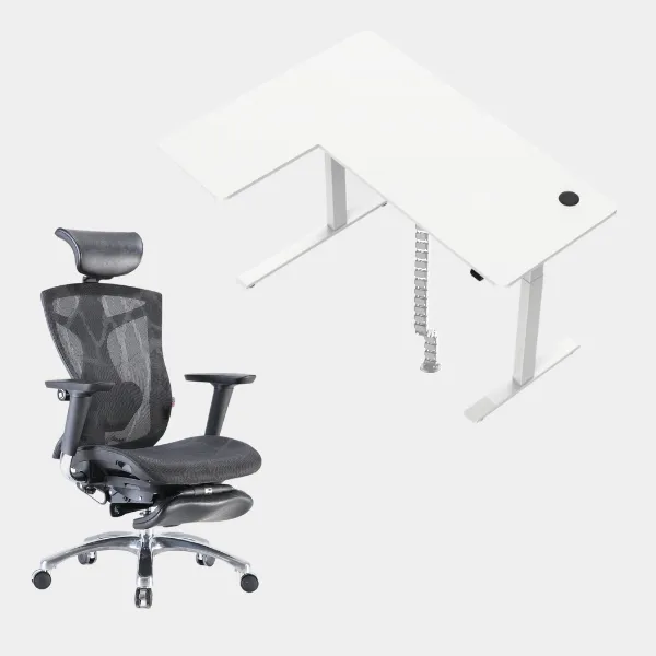 Carolina L-Shaped Height Adjustable Desk