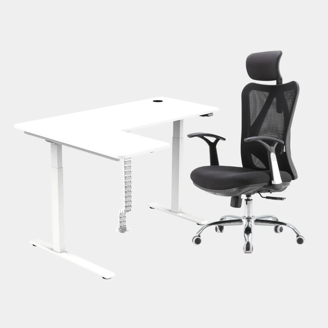 Carolina L-Shaped Height Adjustable Desk