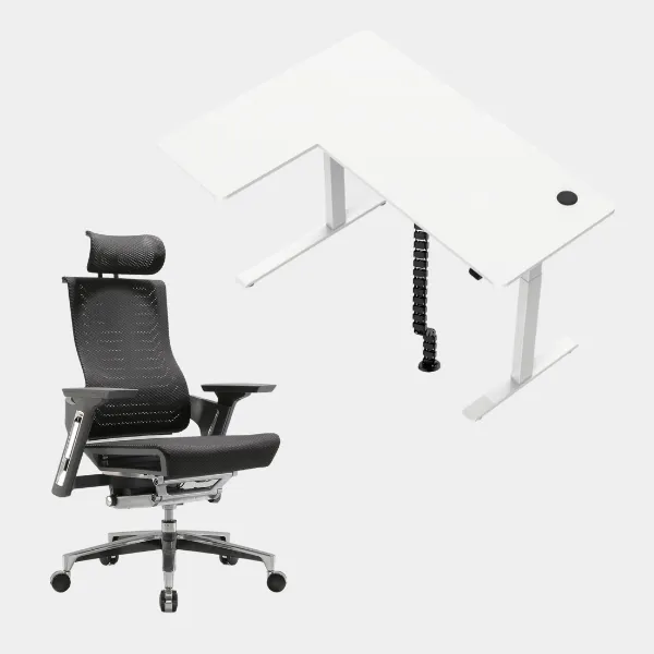 Carolina L-Shaped Height Adjustable Desk
