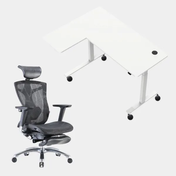 Carolina L-Shaped Height Adjustable Desk
