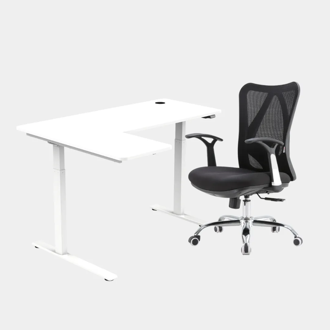 Carolina L-Shaped Height Adjustable Desk