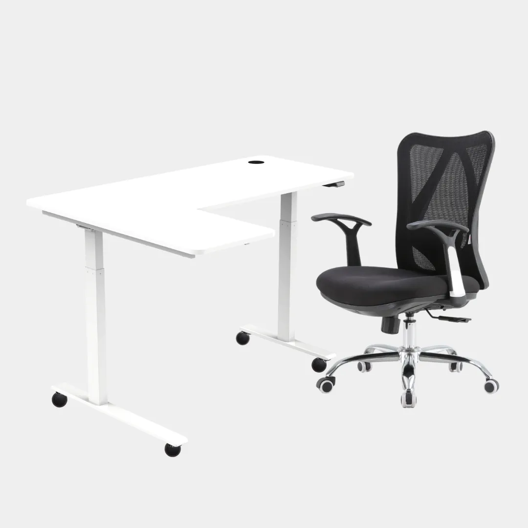 Carolina L-Shaped Height Adjustable Desk