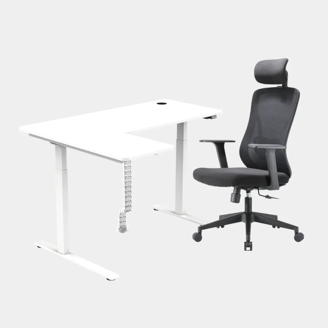 Carolina L-Shaped Height Adjustable Desk