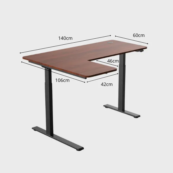 Carolina L-Shaped Height Adjustable Desk