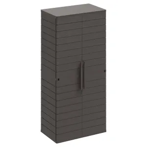 Cedar Grain Vertical Cabinet Storage Tall (Brown/Grey)