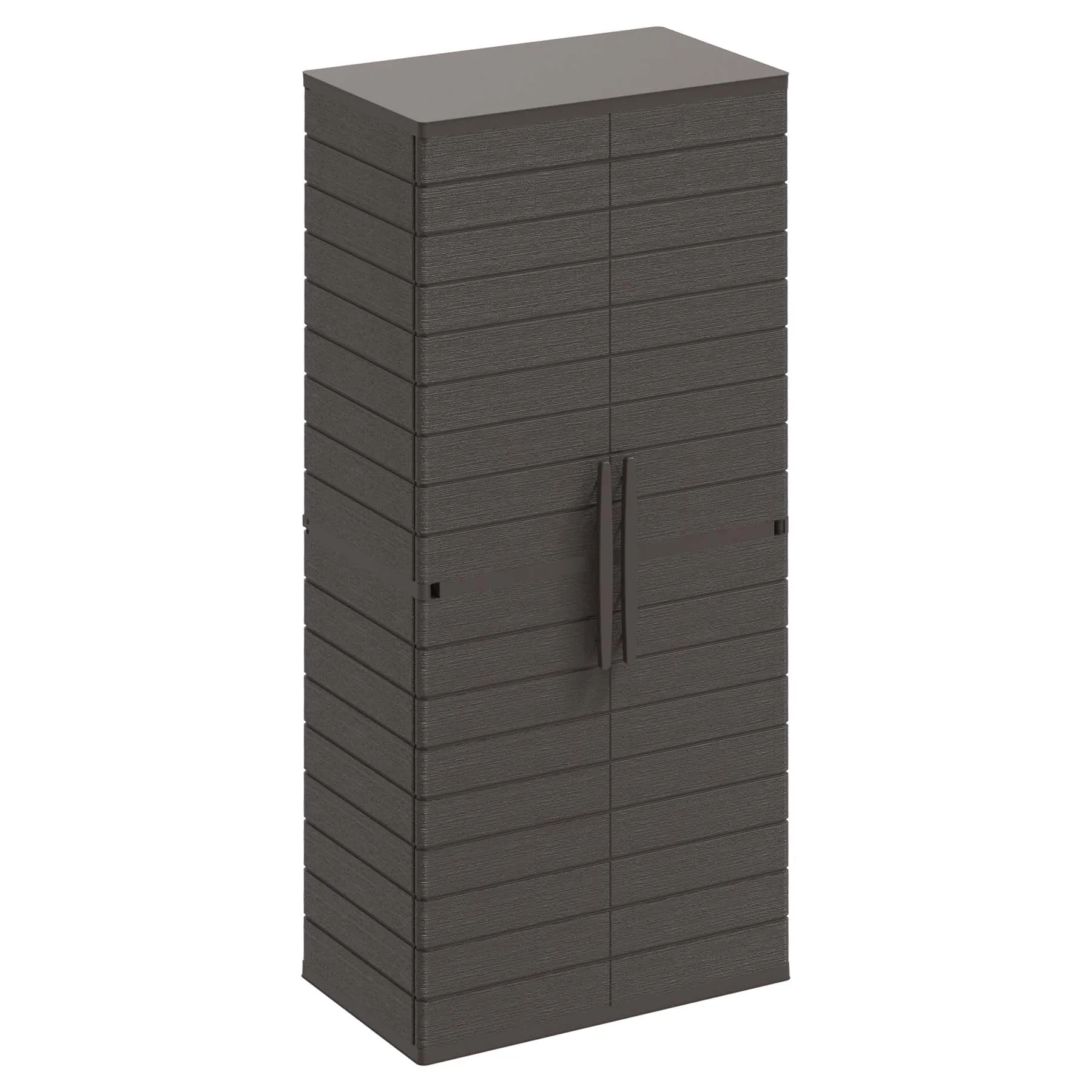 Cedar Grain Vertical Cabinet Storage Tall (Brown/Grey)