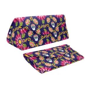 Colorful Mexican Sugar Skulls Custom Foldable Glasses Case