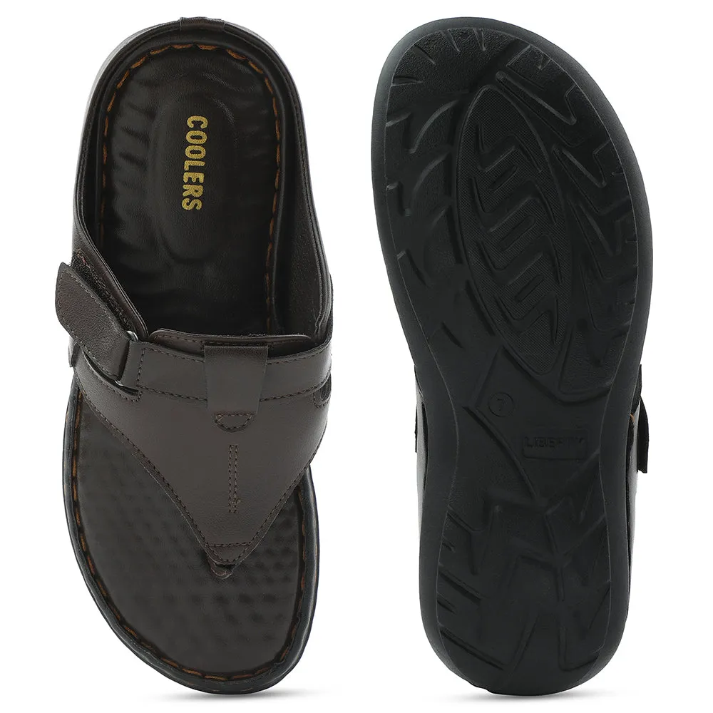 Coolers Brown Casual Slipper For Men VSL-13E By Liberty