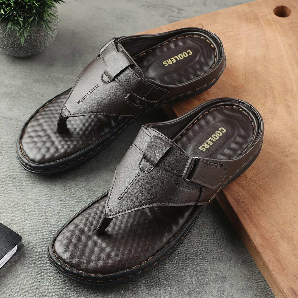 Coolers Brown Casual Slipper For Men VSL-13E By Liberty