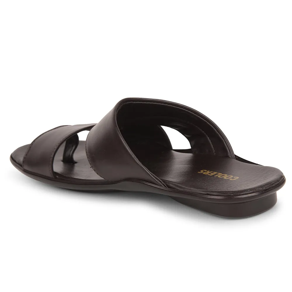 Coolers Brown Casual Slipper For Men WAKAFIT-1E By Liberty