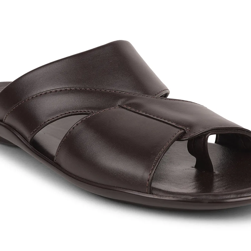 Coolers Brown Casual Slipper For Men WAKAFIT-1E By Liberty