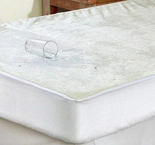 Coral Fleece, BARIRA, Waterproof Mattress Protector, 100% Polyester, White