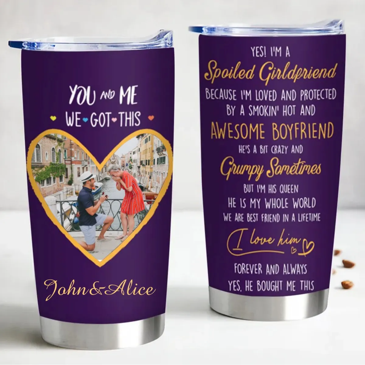 Couple -You And Me We Got This V2- Personalized Tumbler