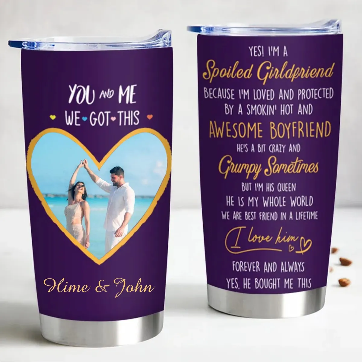 Couple -You And Me We Got This V2- Personalized Tumbler