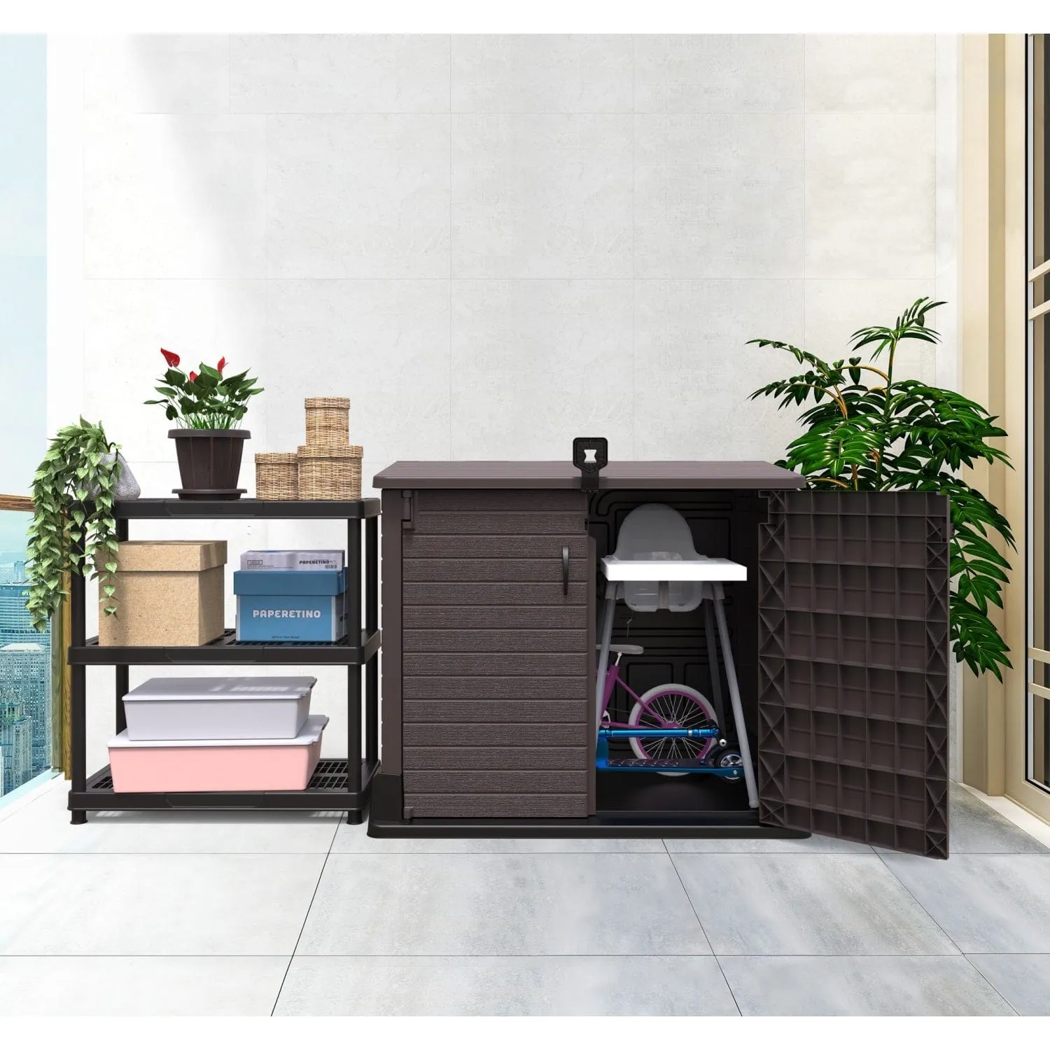 DuraMax | 4.3x2.4 ft Heavy Plastic StoreAway Multipurpose Horizontal Shed - 850L