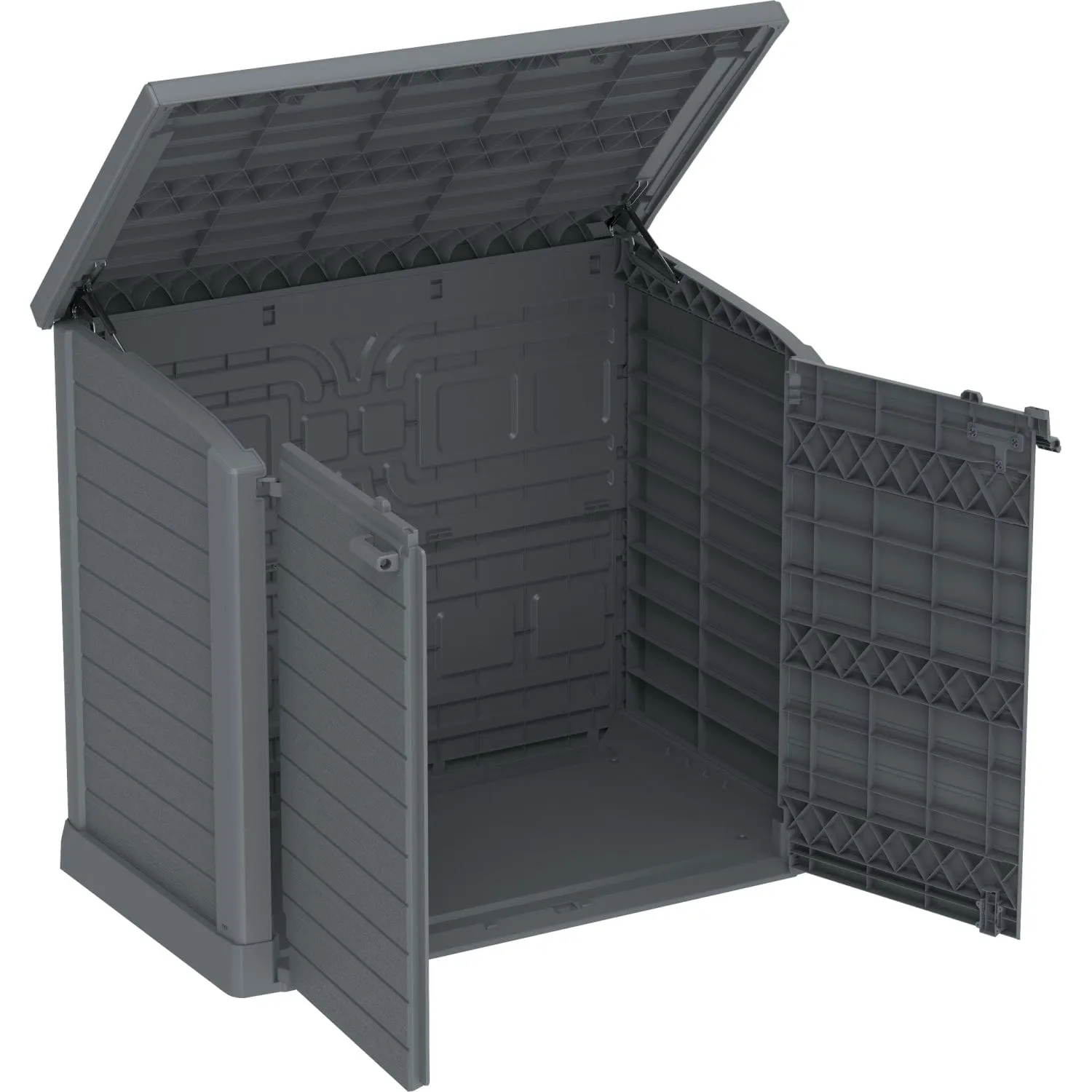 DuraMax | 4.5x2.8 ft Heavy Plastic StoreAway Multipurpose Horizontal Shed with Flat Lid - 1200L