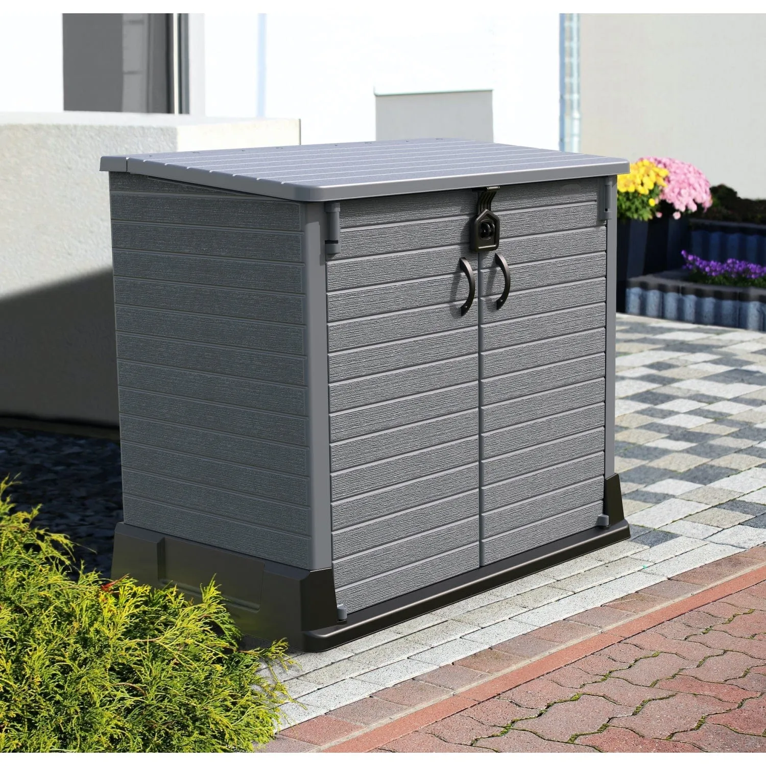 DuraMax | 4.5x2.8 ft Heavy Plastic StoreAway Multipurpose Horizontal Shed with Flat Lid - 1200L