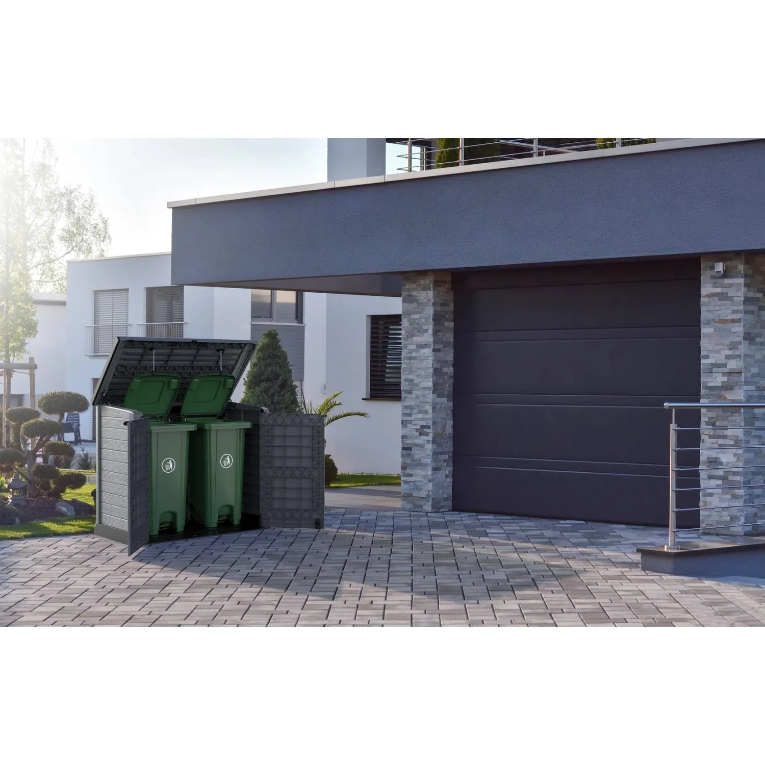 DuraMax | 4.5x2.8 ft Heavy Plastic StoreAway Multipurpose Horizontal Shed with Flat Lid - 1200L