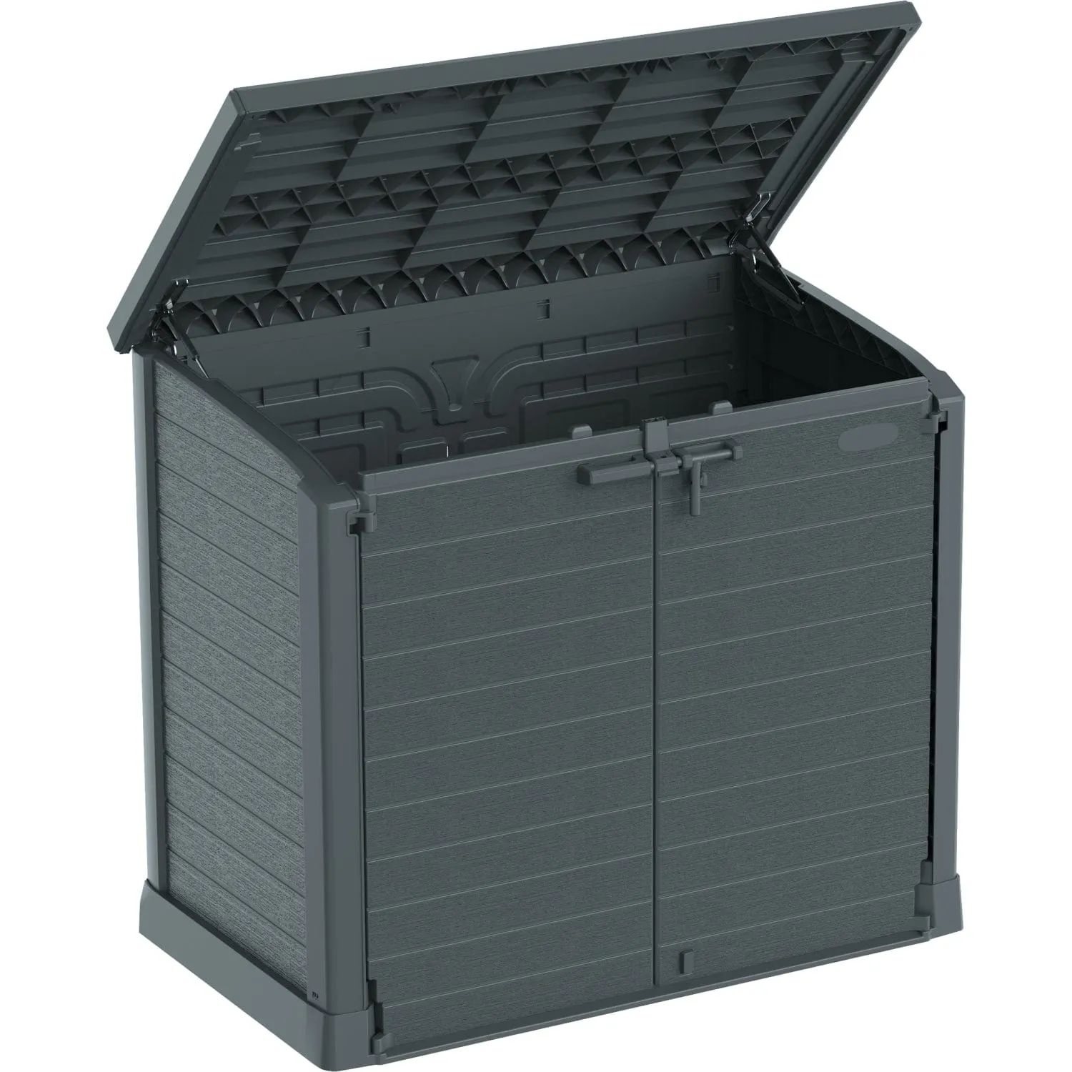 DuraMax | 4.5x2.8 ft Heavy Plastic StoreAway Multipurpose Horizontal Shed with Flat Lid - 1200L