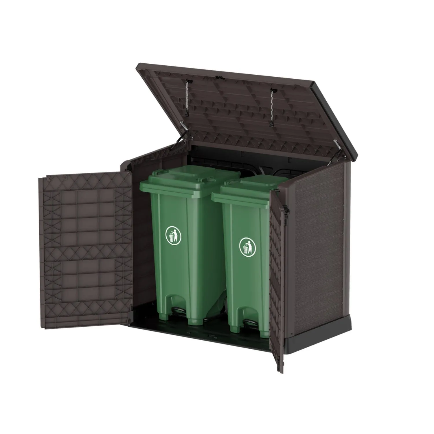 DuraMax | 4.5x2.8 ft Heavy Plastic StoreAway Multipurpose Horizontal Shed with Flat Lid - 1200L