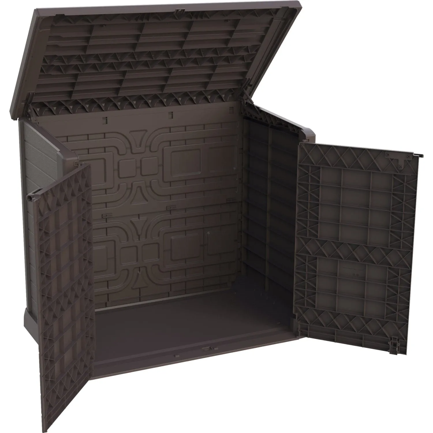 DuraMax | 4.5x2.8 ft Heavy Plastic StoreAway Multipurpose Horizontal Shed with Flat Lid - 1200L