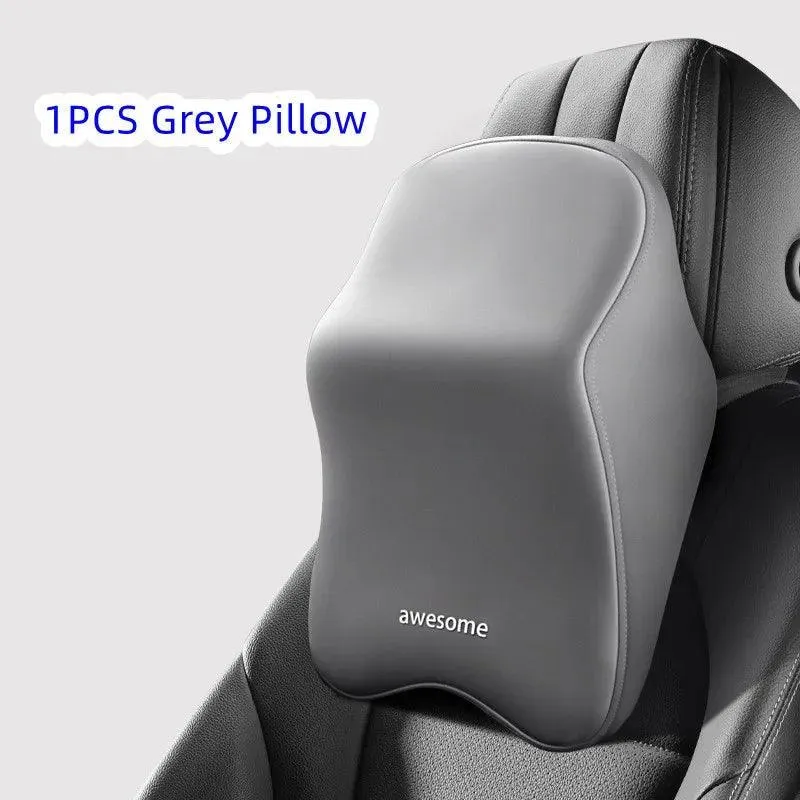 Ergonomic Memory Foam Lumbar and Neck Support Set for Ultimate Car Comfort
