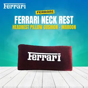 Ferrari Neck Rest Headrest Pillow Cushion Each - Maroon