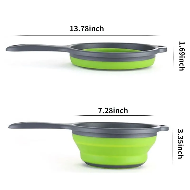 Foldable Silicone Kitchen Drain Basket Kt32122